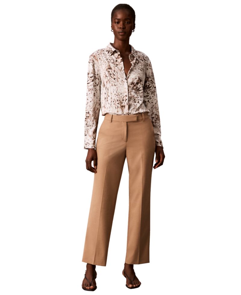 Petite Straight-Leg Ankle Pants