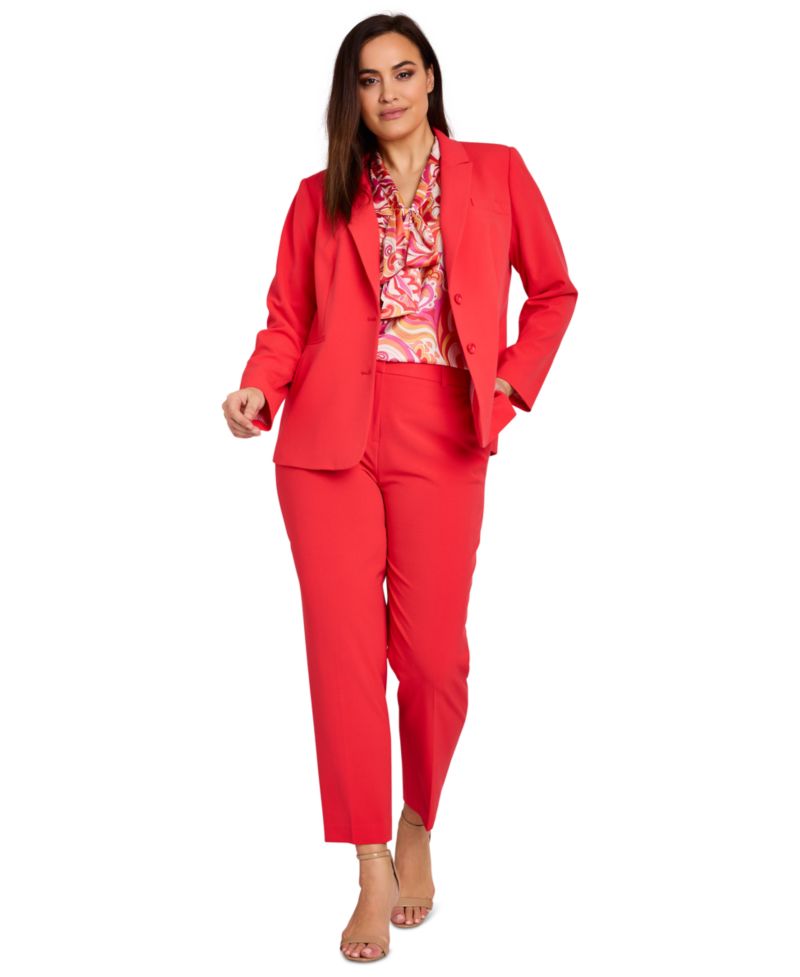 ASL Plus Size Classic Mid Rise Ankle Pants