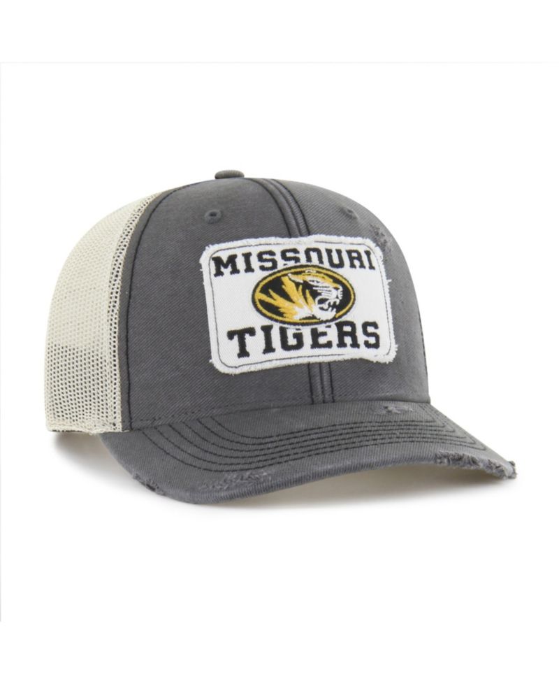 Men's and Women's '47 Charcoal Missouri Tigers Egremont Well-Worn Adjustable Trucker Hat