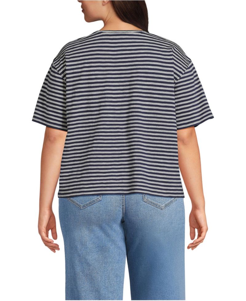 Plus Size Short Sleeve Slub Jersey T-Shirt