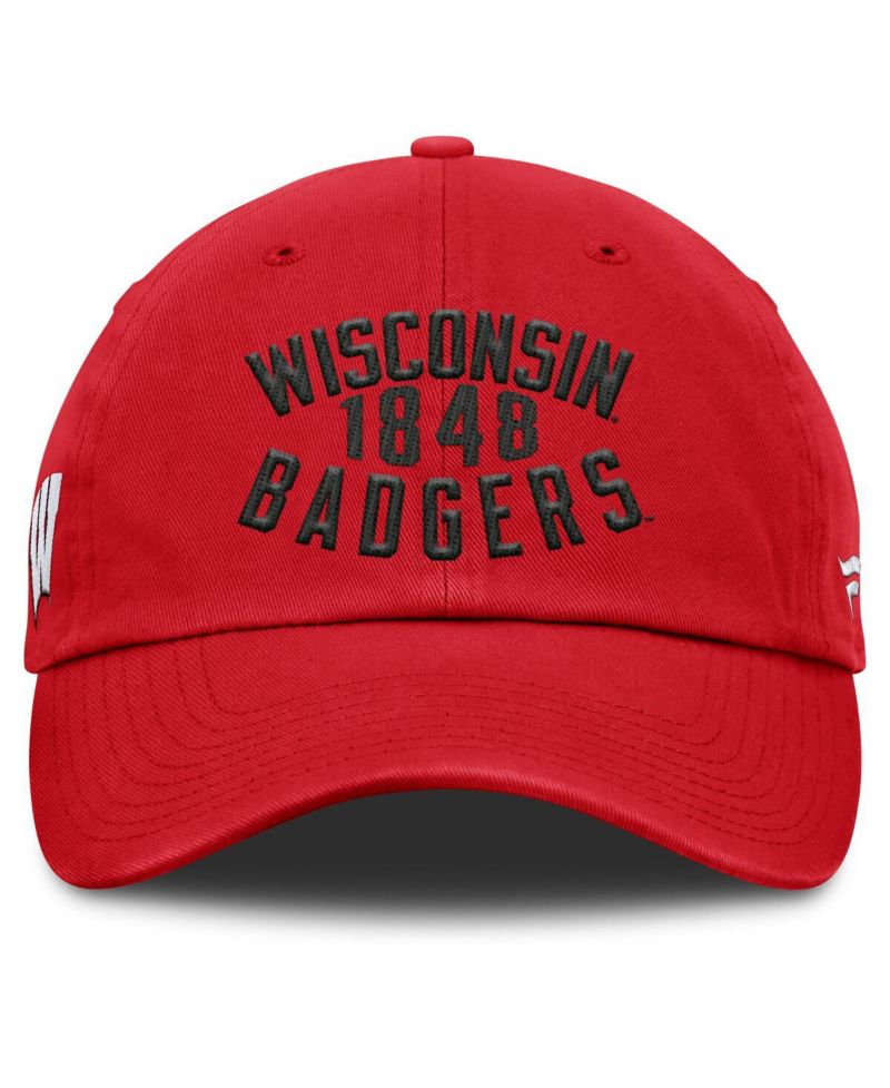 Men's Red Wisconsin Badgers Archer Adjustable Hat