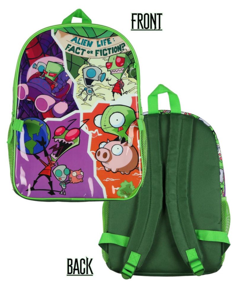Nickelodeon 5 Piece Backpack with Lunch Box Water Bottle Pencil Case 16 Inch Book Bag