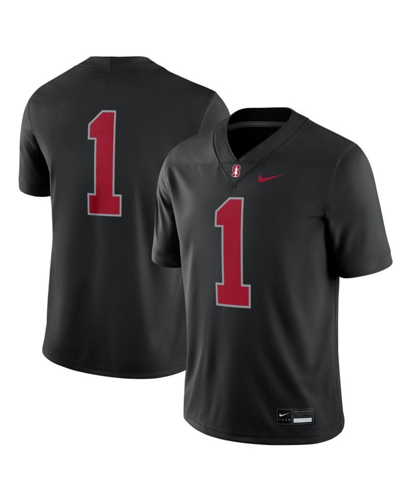 Men's 1 Black Stanford Cardinal Alternate Game Jersey
