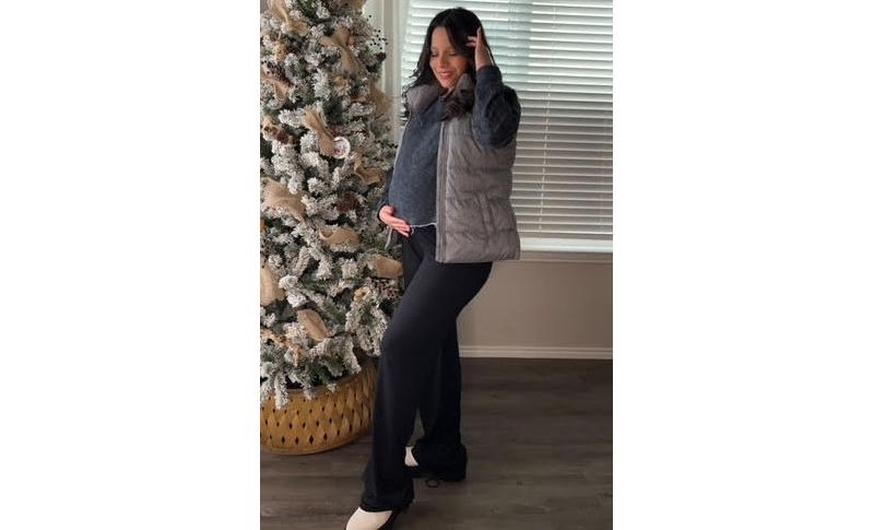 Women's Black Foldover Lounge Pants