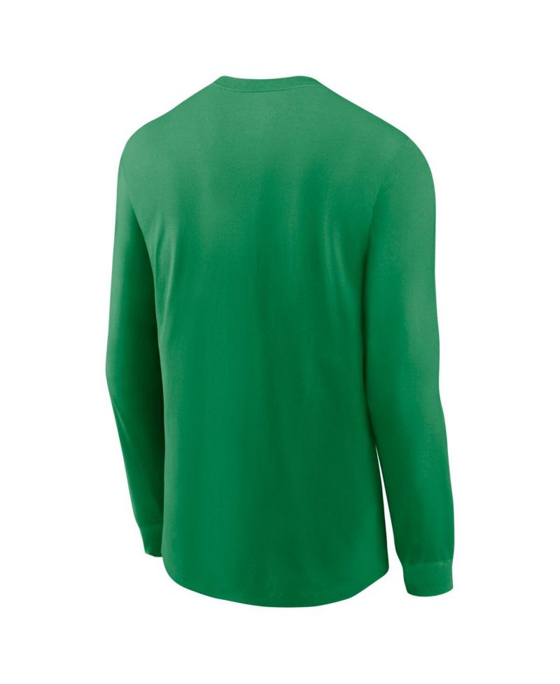 Men's Apple Green Oregon Ducks Basketball Icon Two-Hit Long Sleeve T-Shirt