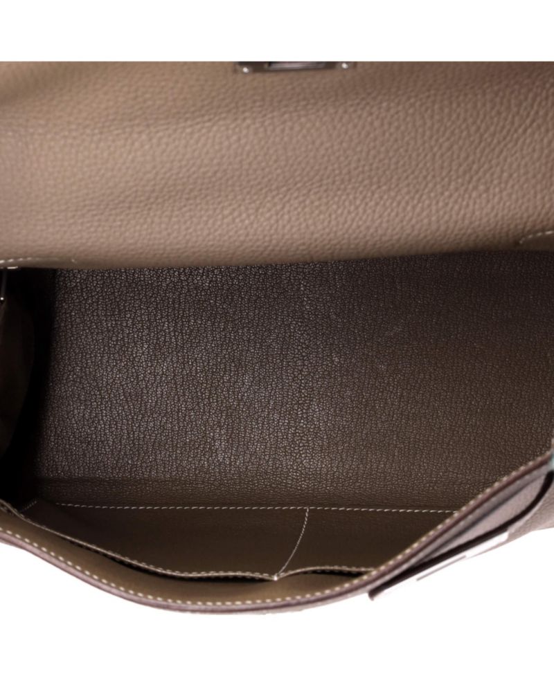 Kelly 28 Handbag Grey Togo with Palladium Hardware