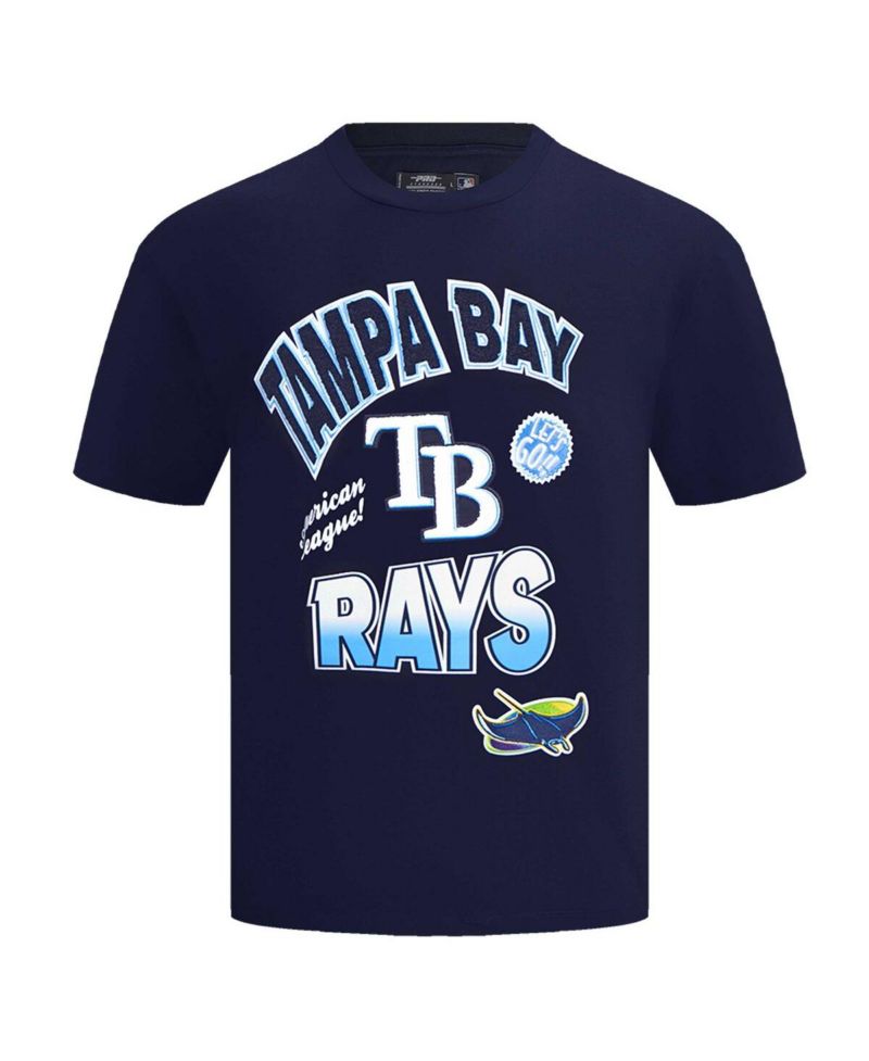 Men's Navy Tampa Bay Rays Turn It Up Dropped Shoulder T-Shirt