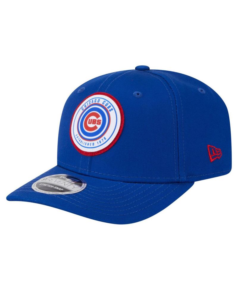 Men's Royal Chicago Cubs Circle Patch 9SEVENTY Stretch-Snap Hat