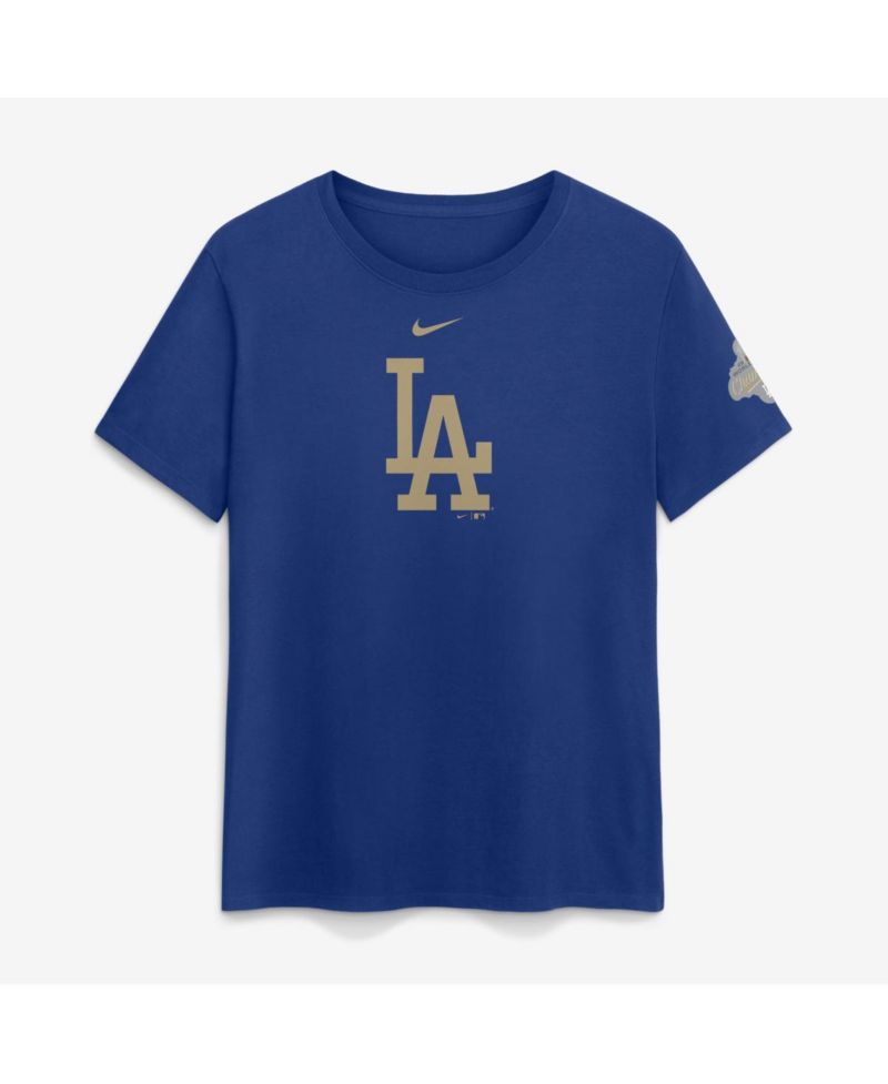 Women's Rush Blue Los Angeles Dodgers 2026 Gold Collection Logo T-Shirt