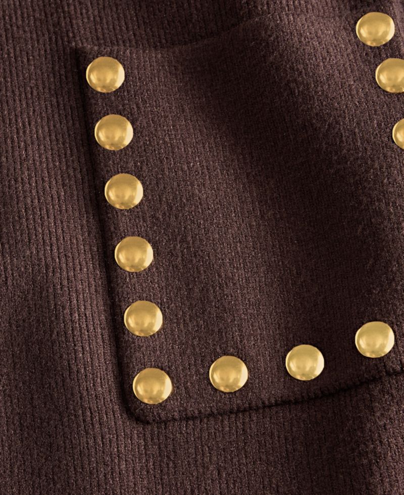 Petite Studded Belted Cardigan