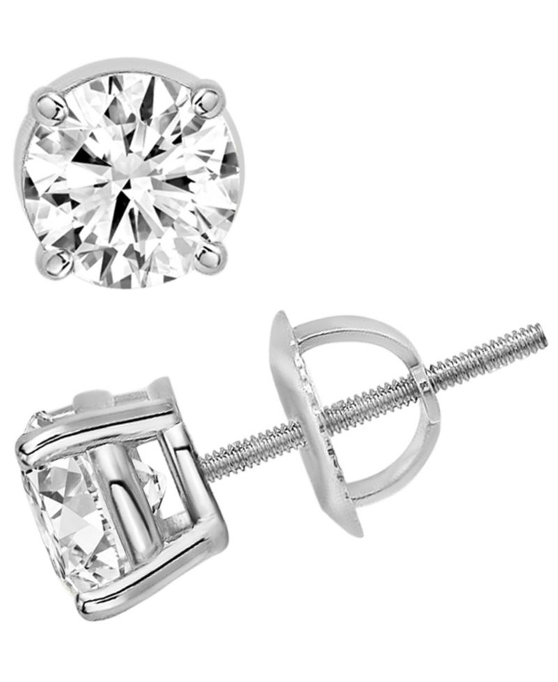 Diamond Stud Earrings (1-3/8 ct. t.w.) in 14k White Gold