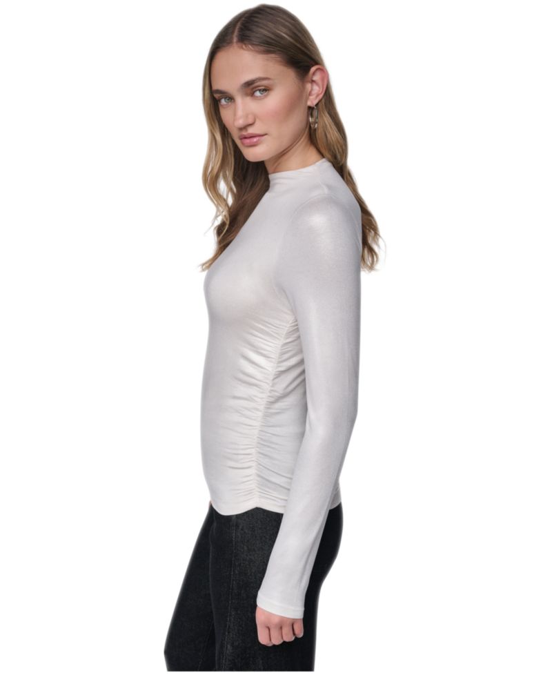 Women's Ruched Detail Long-Sleeve Top