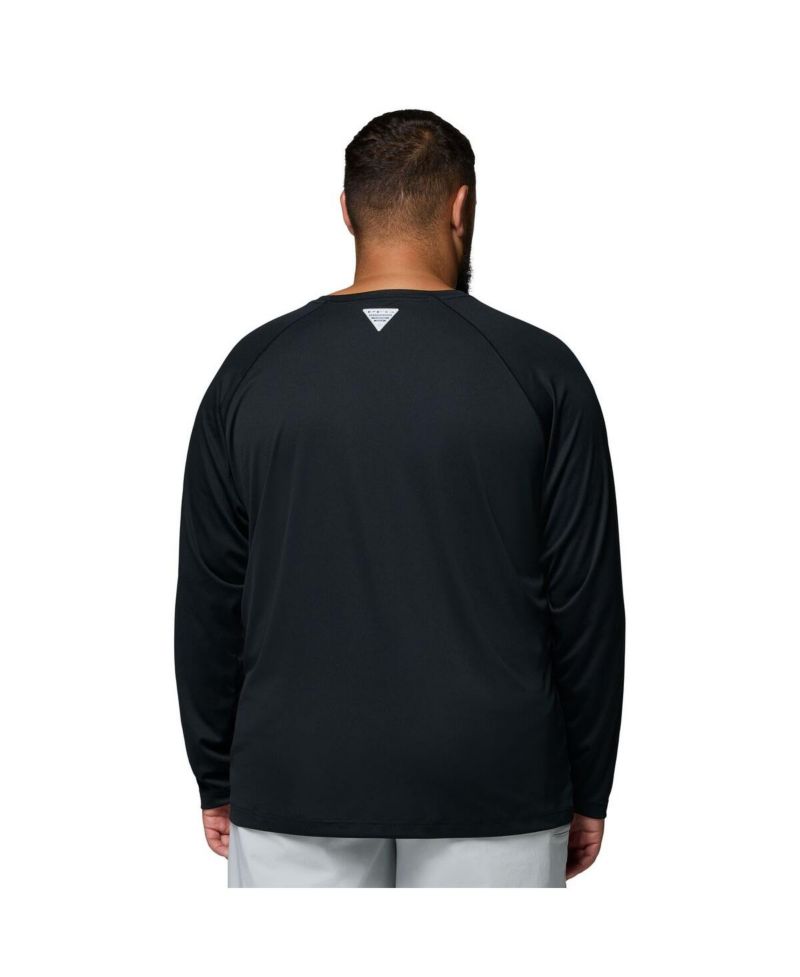 Men's Black Tennessee Volunteers Big & Tall Terminal Tackle Long Sleeve Omni-Shade T-Shirt