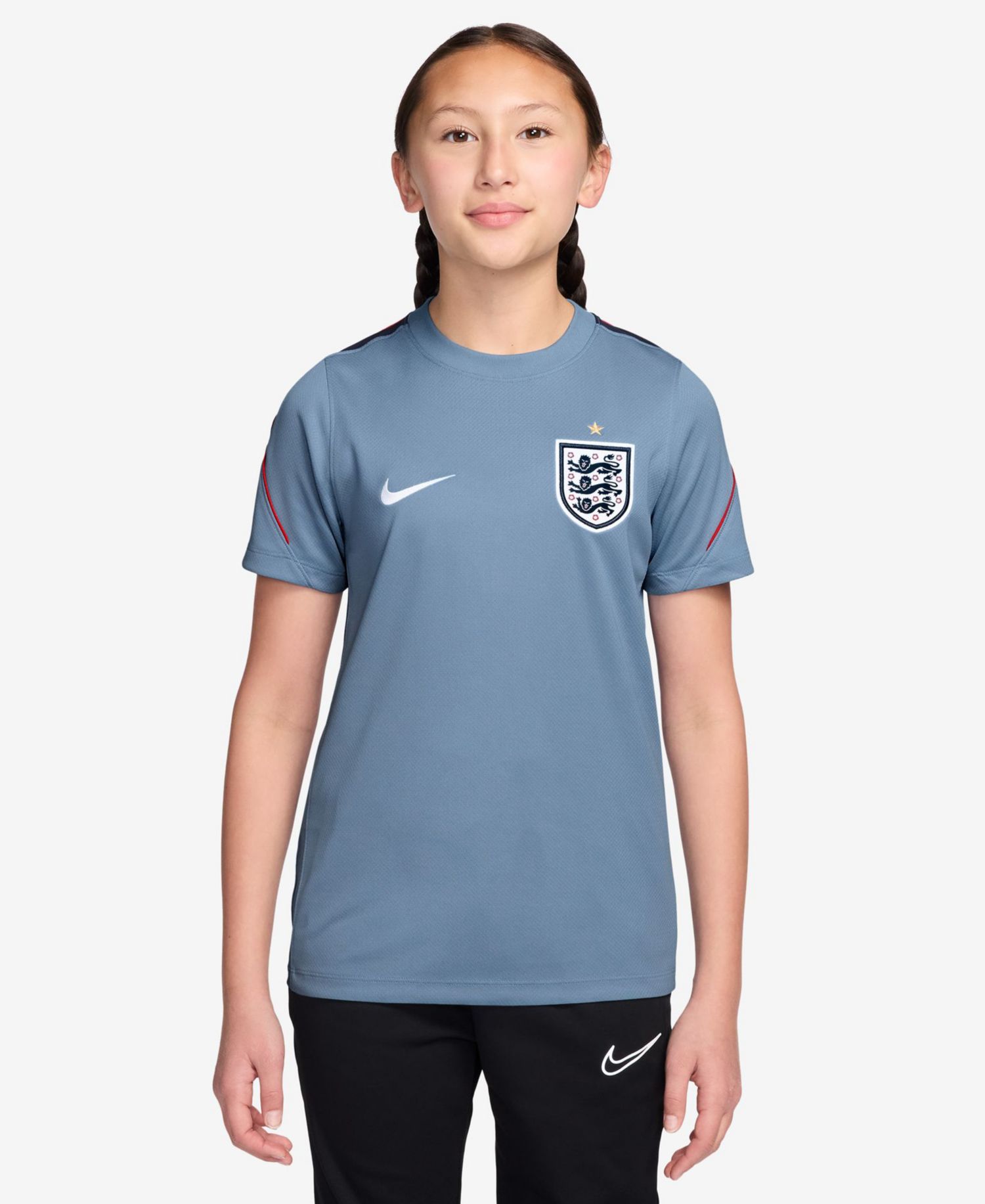 Футбольная футболка England Strike Dri-FIT для больших мальчиков и девочек