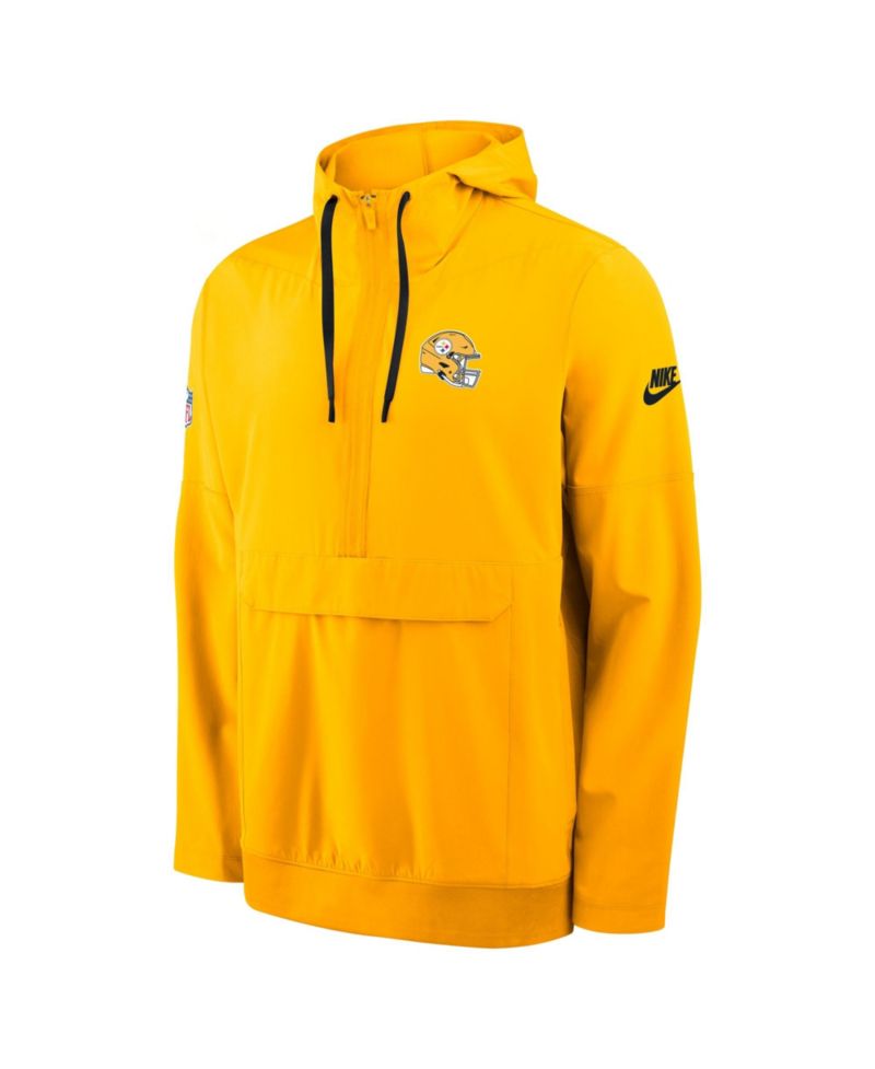 Men's Gold Pittsburgh Steelers Alt Anorak Half-Zip Hooded Jacket