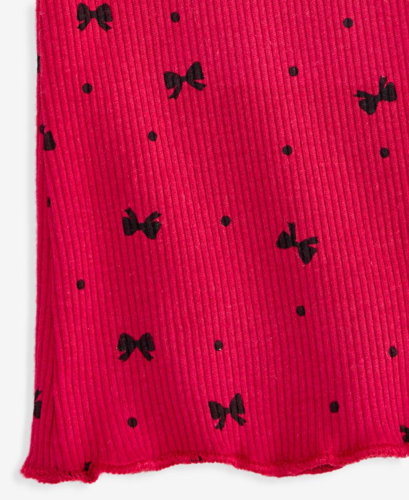 Baby Girls' 3M-24M Mix & Match Bow-Print Ribbed Flare Leggings