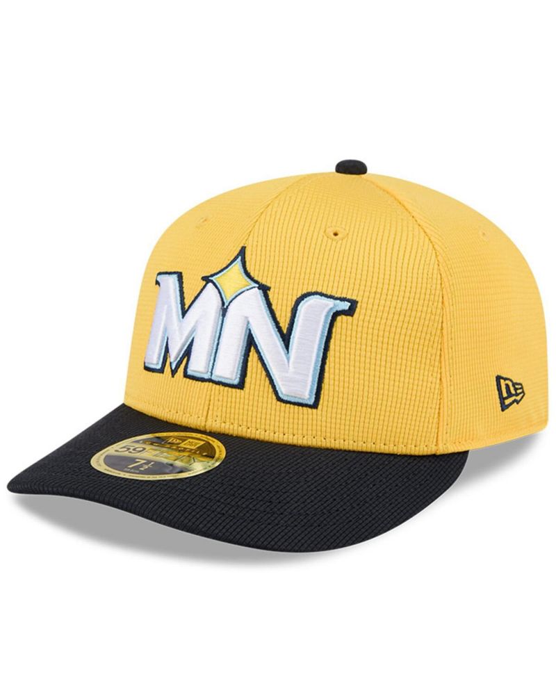Men's Yellow/Black Minnesota Twins City Connect Batting Practice Low Profile 59FIFTY Fitted Hat