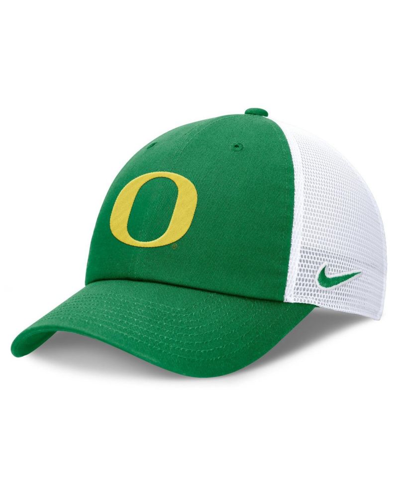 Men's Green/White Oregon Ducks Club Trucker Adjustable Hat