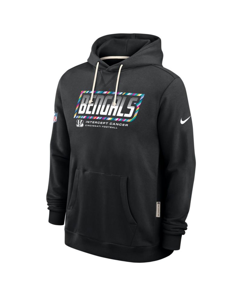 Men's Black Cincinnati Bengals 2026 NFL Cruical Catch Sideline Dri-Fit Pullover Hoodie