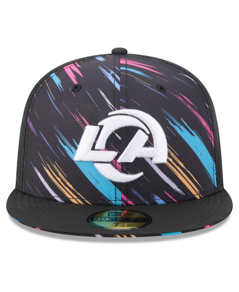 Men's Black Los Angeles Rams 2026 NFL Cruical Catch 59FIFTY Fitted Hat