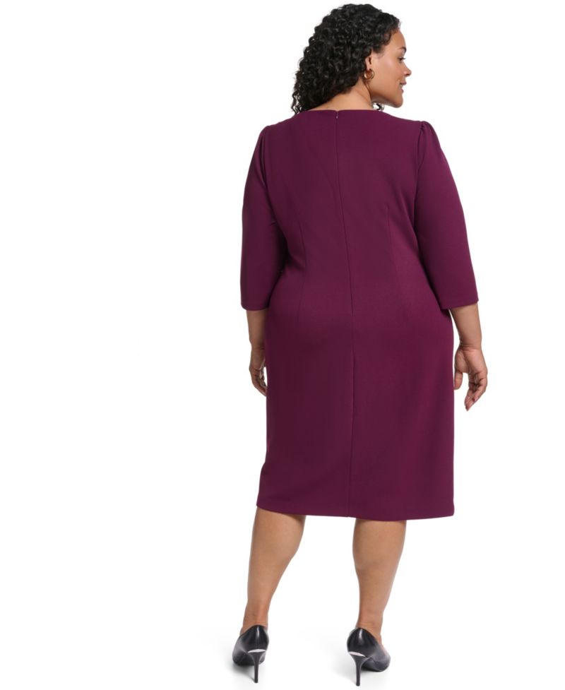 Petite Boat Neck Sheath Dress