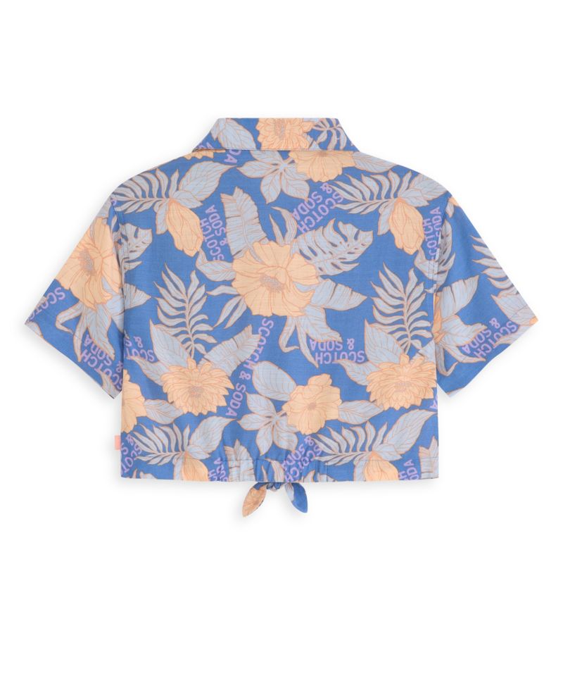 Big Girls Short Sleeve Front Button Up Shirt
