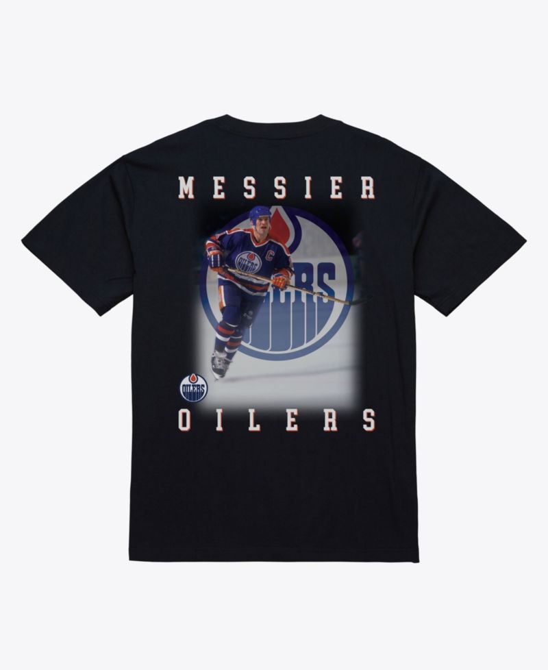 Men's Mark Messier Black Edmonton Oilers Photo T-Shirt