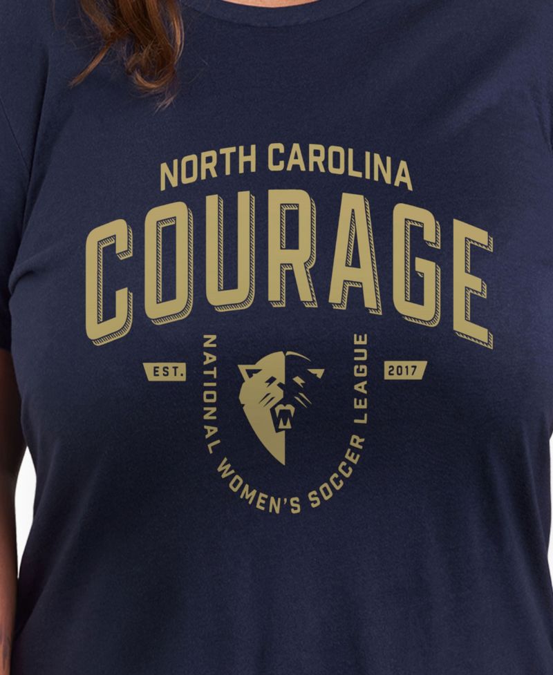 Plus Size Trendy North Carolina Courage Graphic Crew Neck T-Shirt
