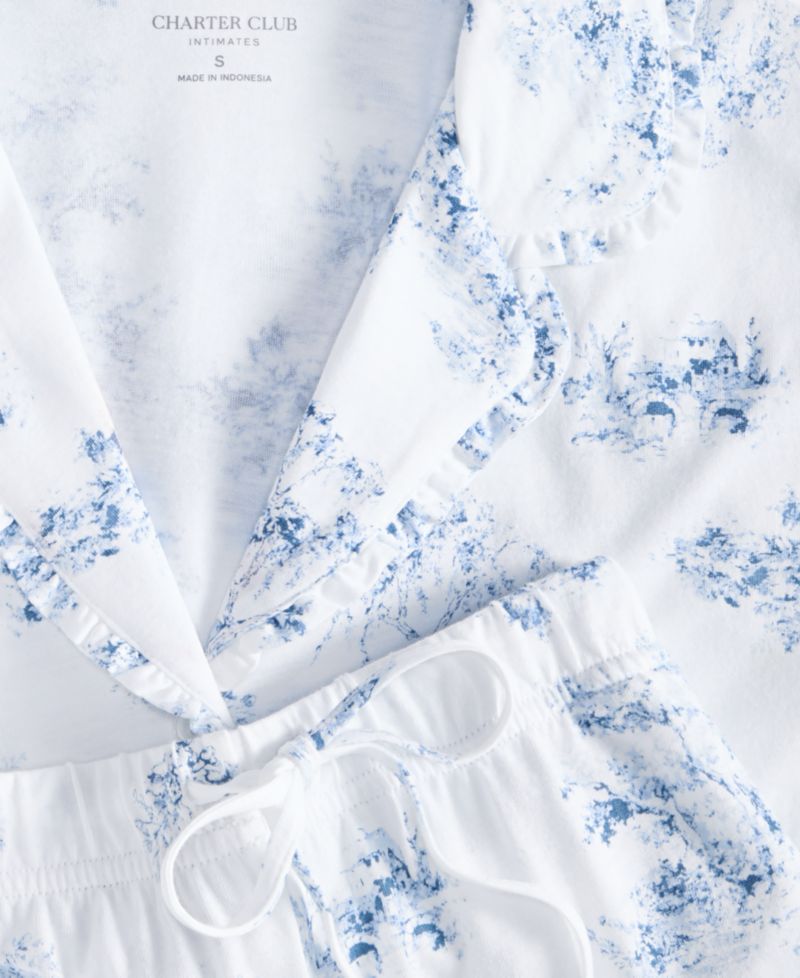 Women's Cotton Printed Short-Sleeve Pajama Set