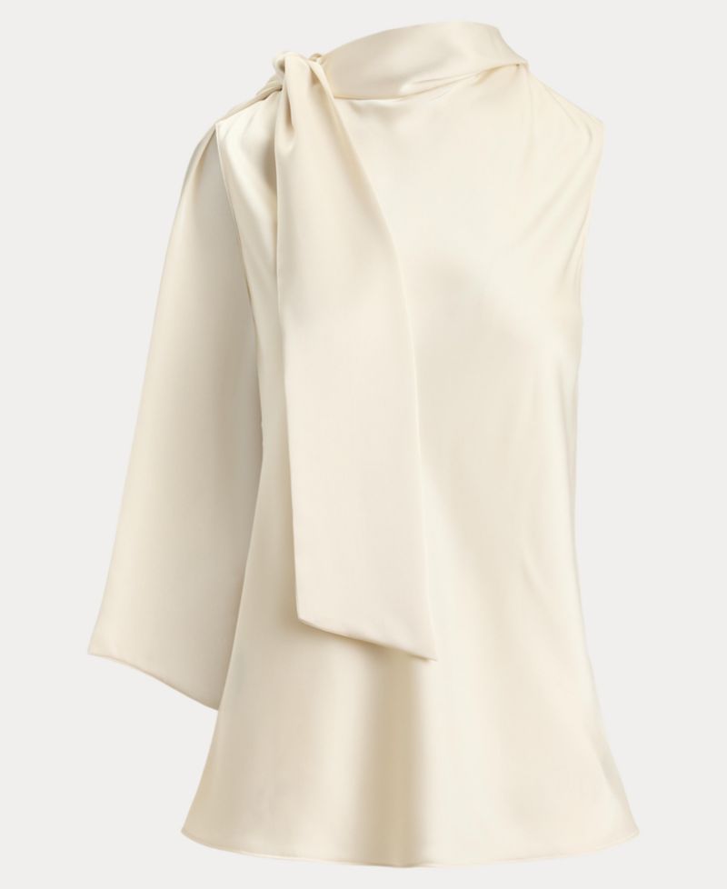 Women's Tie-Neck Sleeveless Blouse