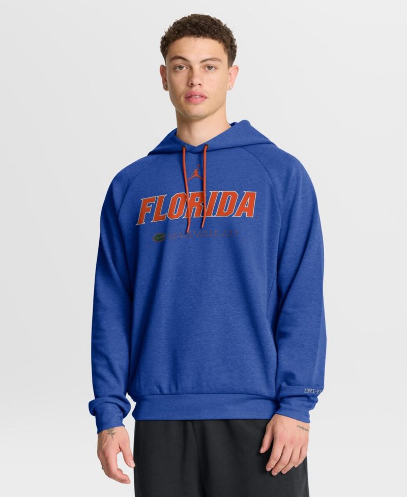 Men's Royal Florida Gators 2025 Courtside Basketball Practice Raglan Dri-FIT Hoodie