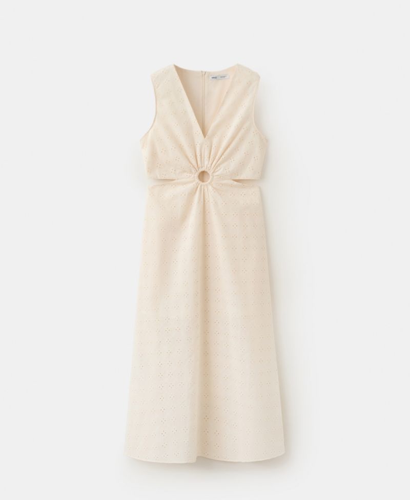 Women's Cutouts Openwork Cotton Dress