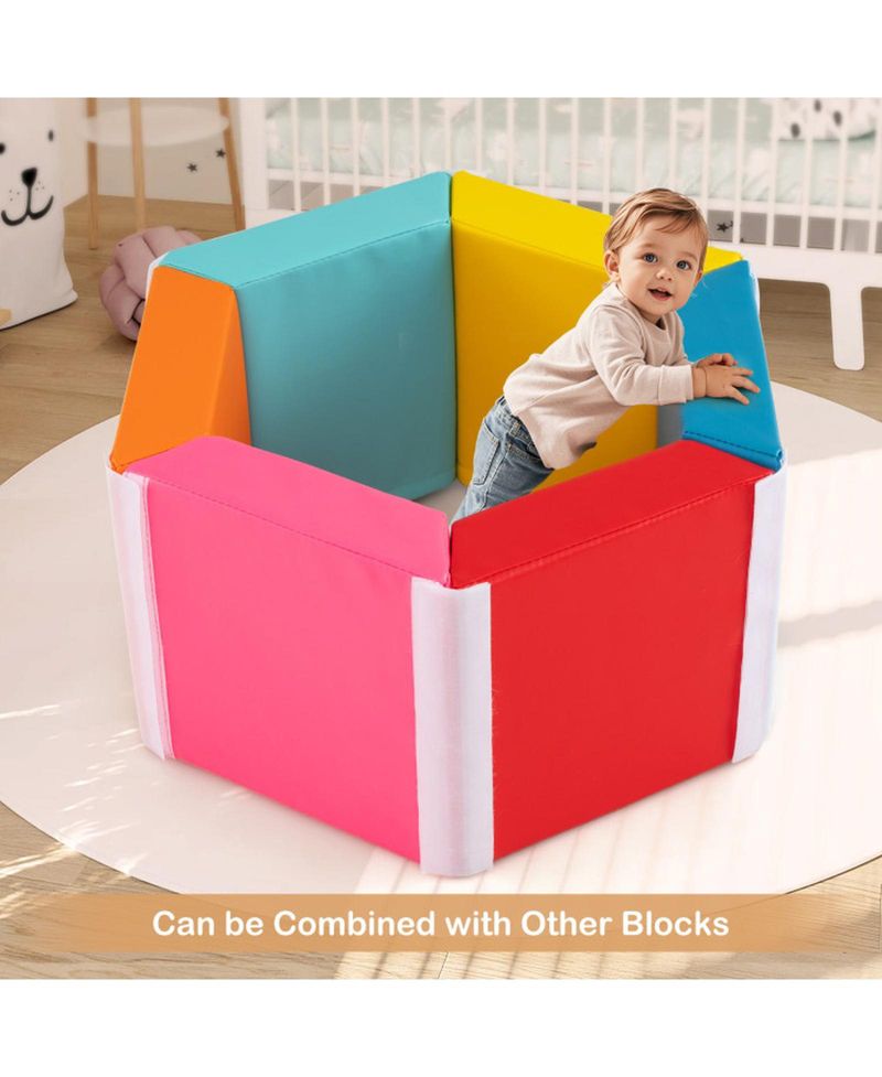 Baby Convertible Hexagon Foam Playmat, 6-Block Set