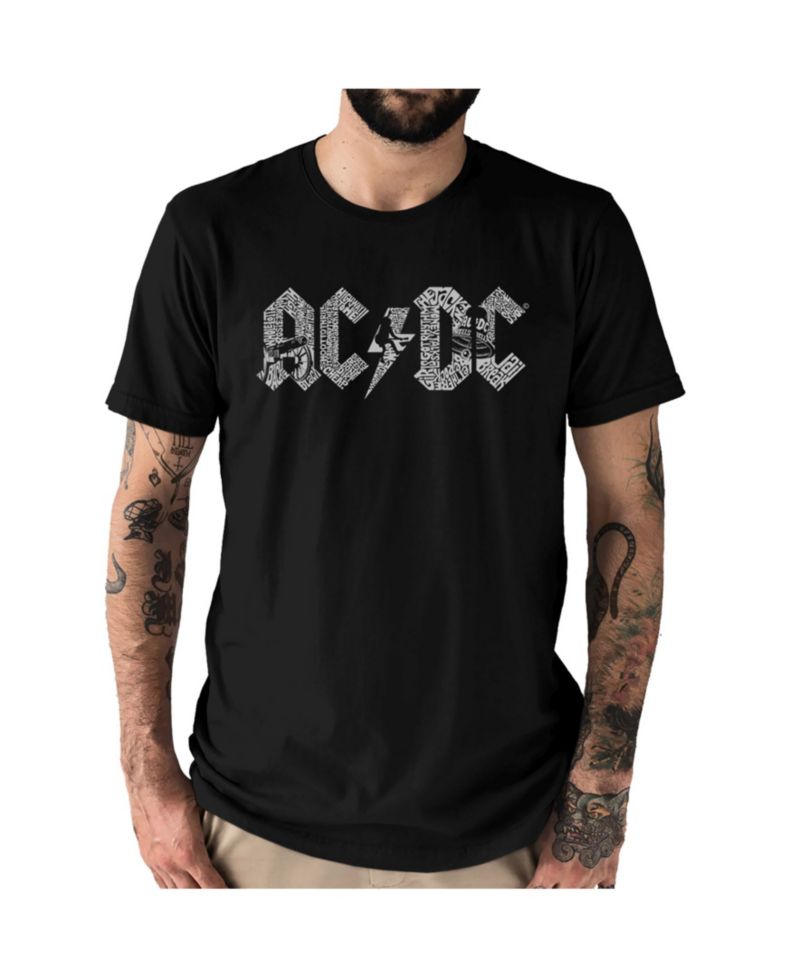 Men's Cotton/Poly Blend Word Art T-shirt - AC/DC