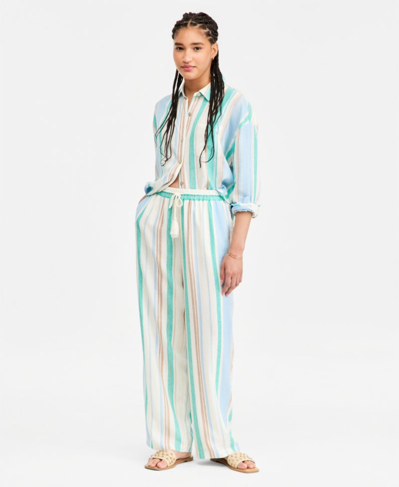 Women's Pull-On Drawstring Wide-Leg Pants