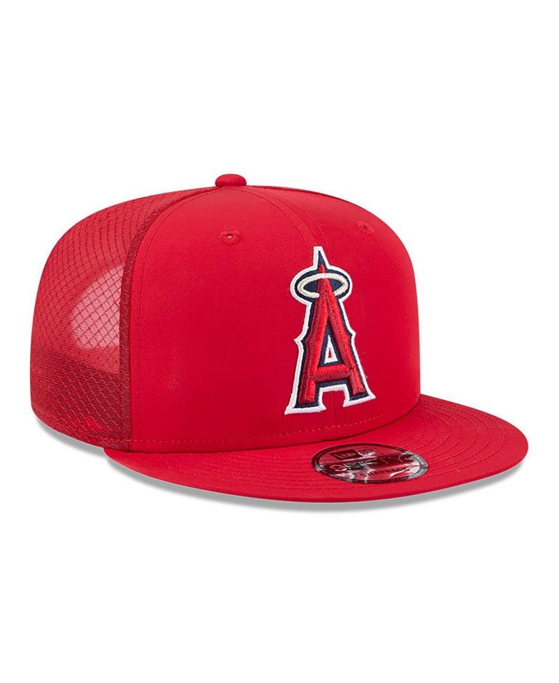 Men's Red Los Angeles Angels 2026 Batting Practice 9FIFTY Snapback Hat