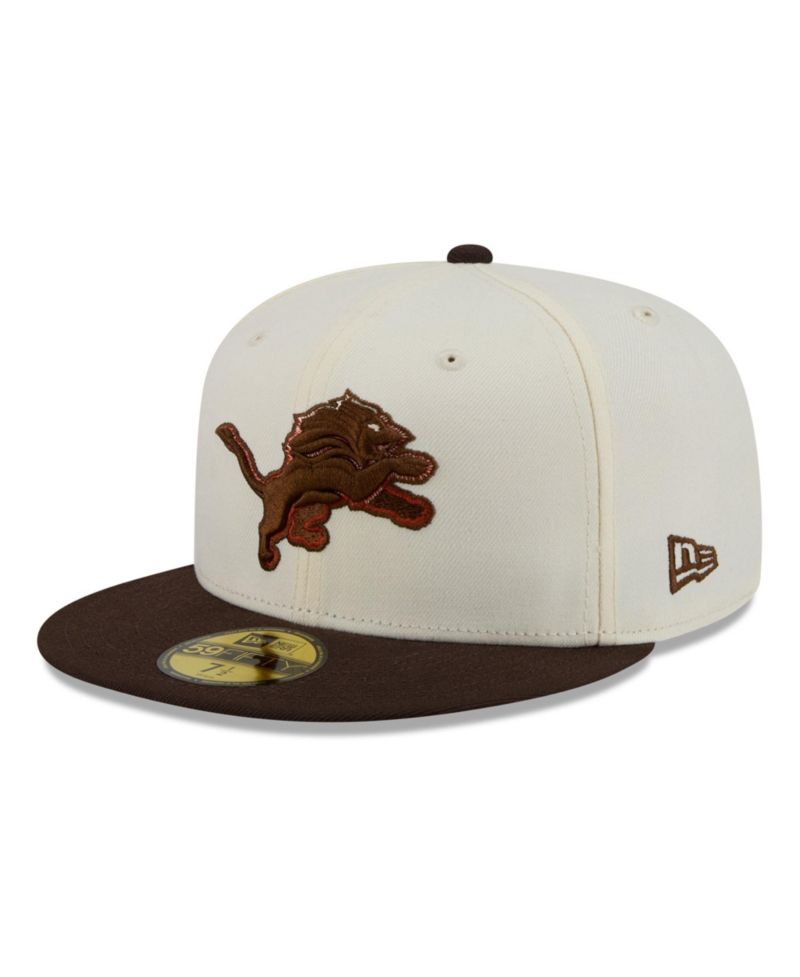 Men's Cream/Brown Detroit Lions Pumpkin Spice 59FIFTY Fitted Hat