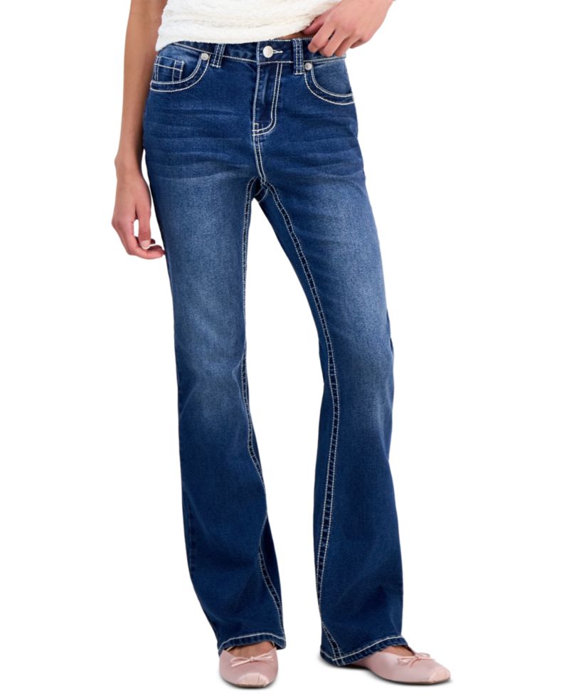Juniors' High Rise Bootcut Jeans
