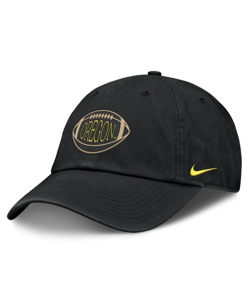 Men's and Women's Black Oregon Ducks Campus Prep Football Club Adjustable Hat