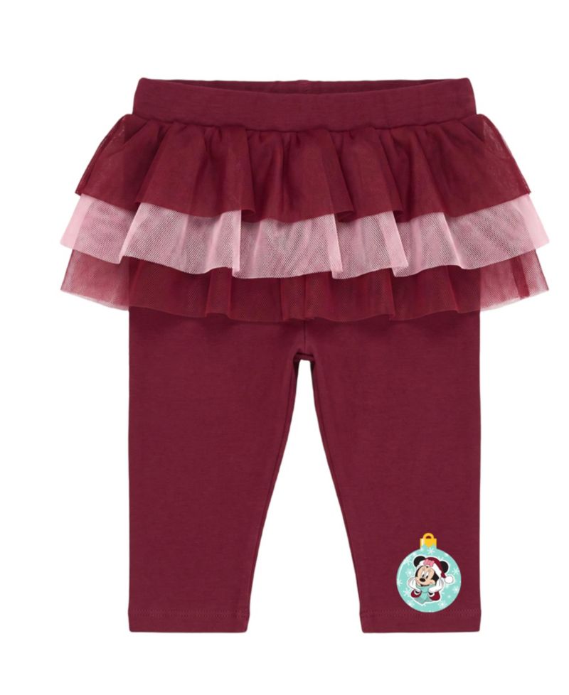 Baby Girls' Minnie Christmas Long-Sleeve Holiday Bodysuit and Pants, 2-Piece Set