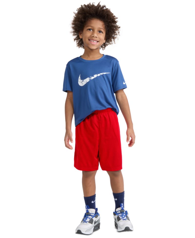 Boys' 2T-7 Dri-FIT Logo Mesh Pull-On Shorts