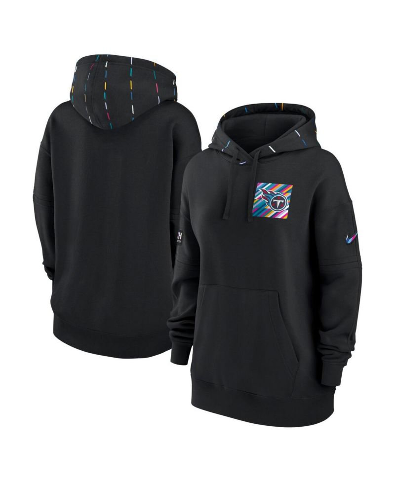 Women's Black Tennessee Titans 2023 NFL Crucial Catch Club Pullover Hoodie