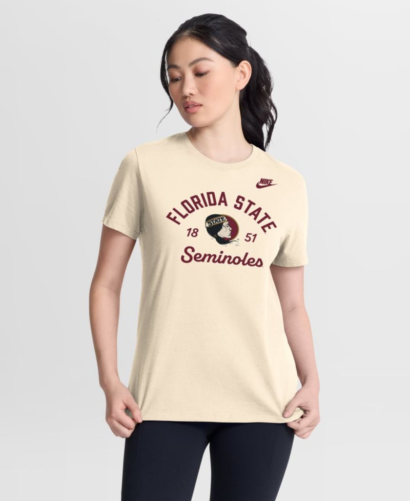 Women's Natural Florida State Seminoles Legacy Team Name T-Shirt