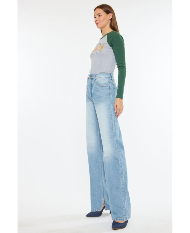 Women's Janna High-Rise Light-Wash Wide-Leg Jeans