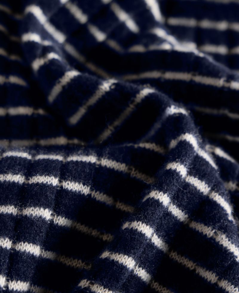 Ribbed Cashmere Muffler Scarf