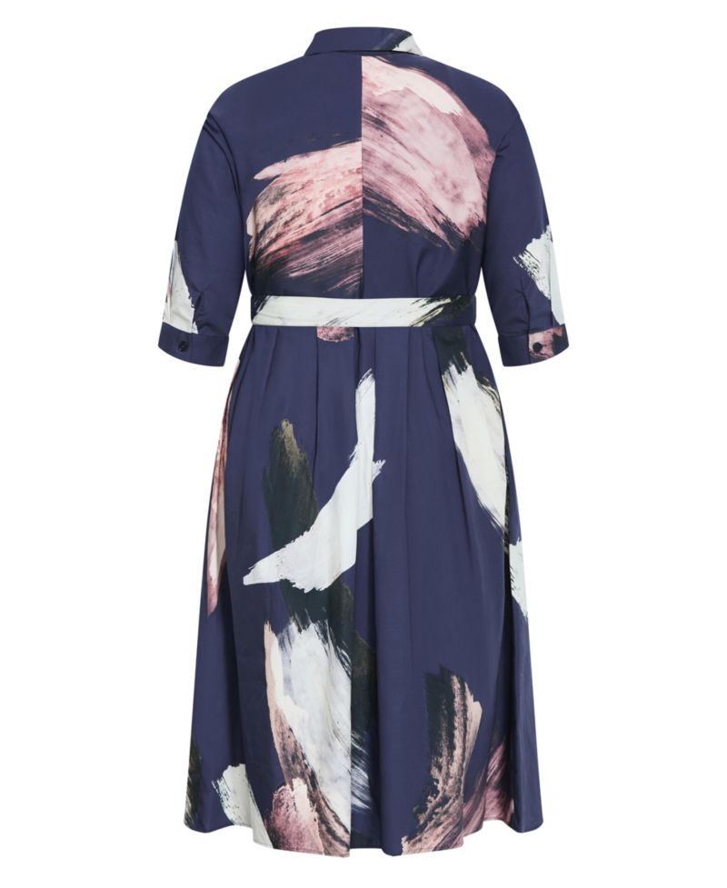 Women's Angel Print Shirt Dress