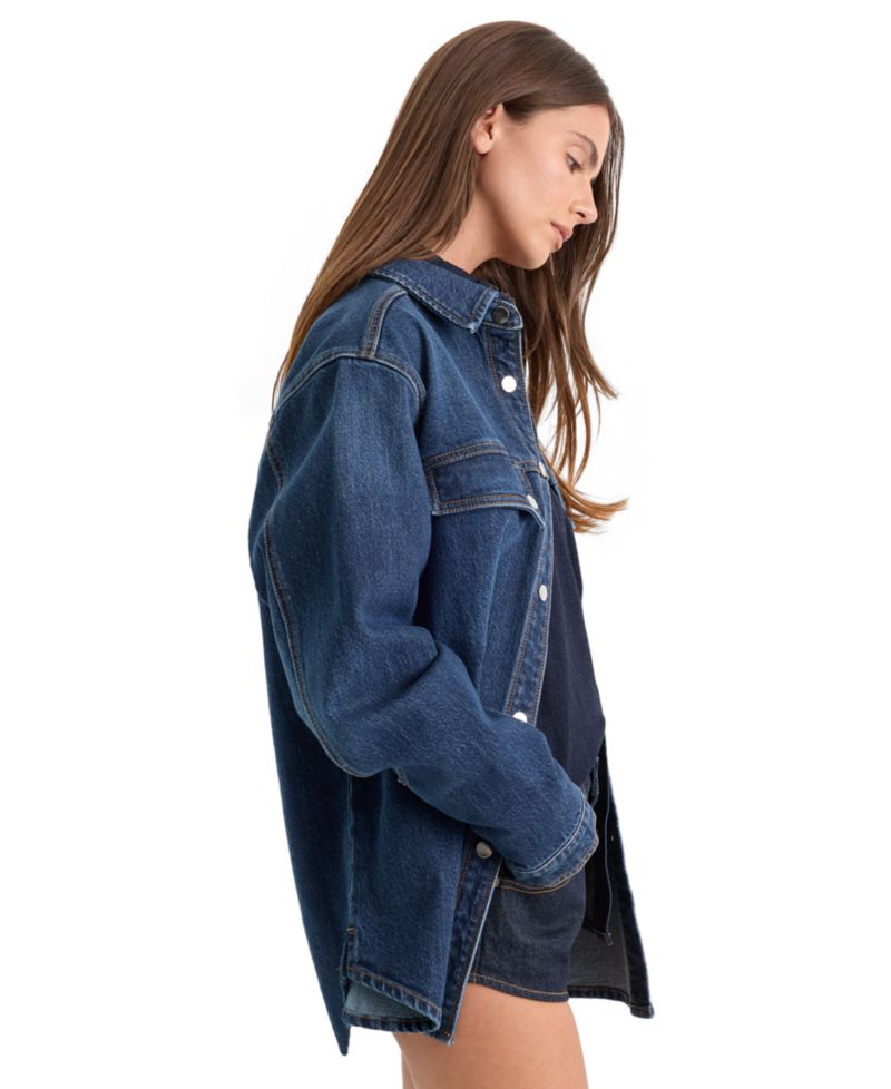 Women's Collared Long-Sleeve Button-Front Top