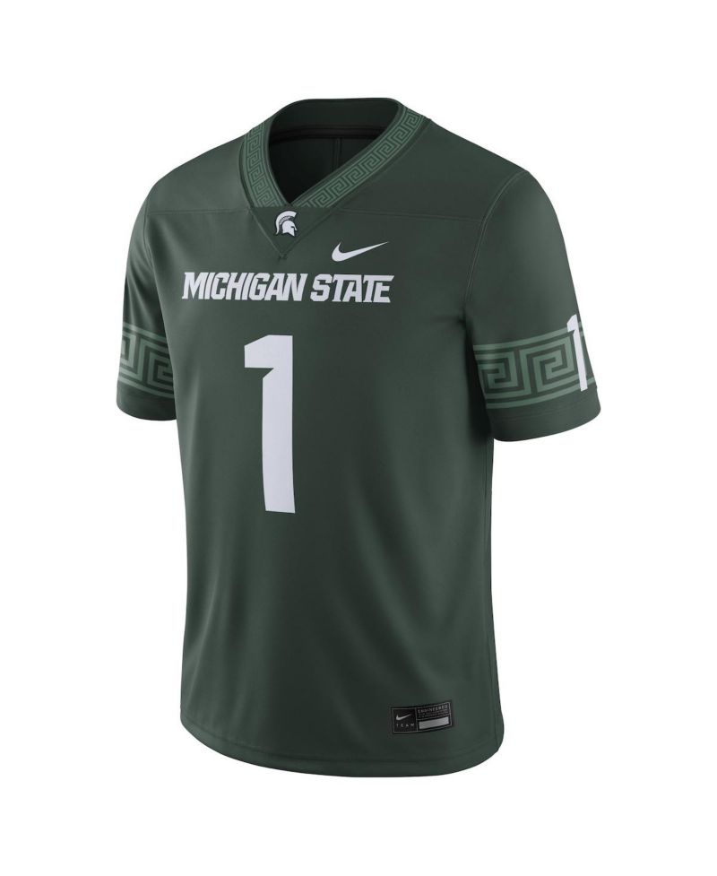 Men's #1 Michigan State Spartans Football Game Jersey