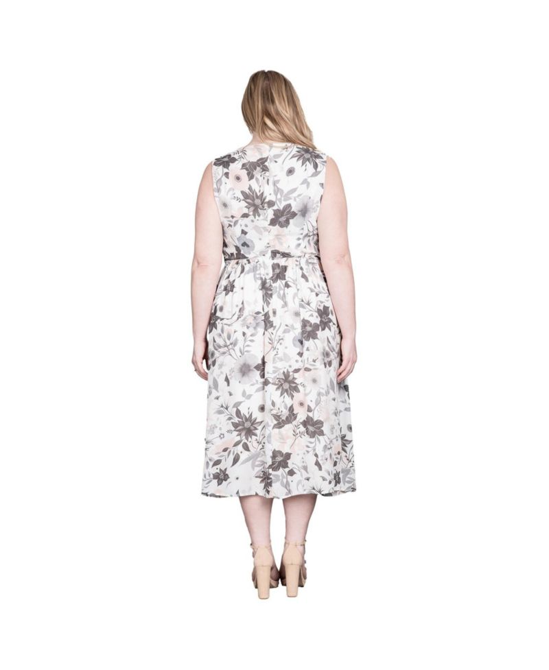 Women's Floral-Print V-Neck A-Line Dress