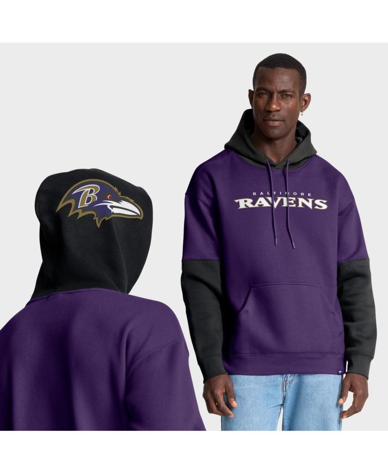 Men's Purple Baltimore Ravens Helmet Pullover Hoodie